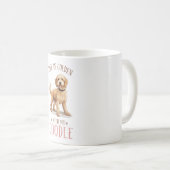 Schattig gouden doedel hond citaat koffiemok (Voorkant rechts)