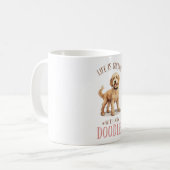Schattig gouden doedel hond citaat koffiemok (Voorkant links)