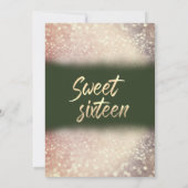 Schattig gouden jurk charmant glittery ombre red i kaart (Achterkant)