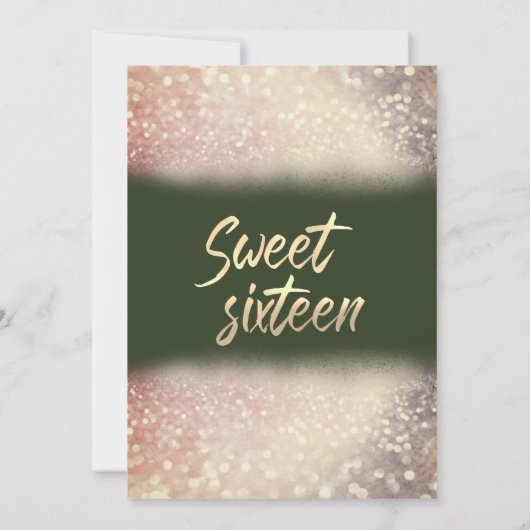 Schattig gouden jurk charmant glittery ombre red i kaart (Achterkant)