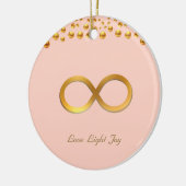 Schattig gouden oneindigheidssymbool keramisch ornament (Links)