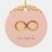 Schattig gouden oneindigheidssymbool keramisch ornament (Achterkant)