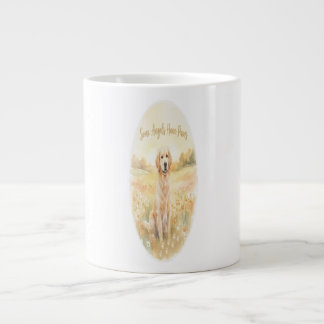 Schattig Gouden Retriever Huisdier Verlies Herdenk Grote Koffiekop