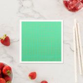 Schattig goudgeel patroon over mintgroen servetten (Insitu)