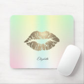 Schattig goudlitter lipt iristisch muismat (Met muis)