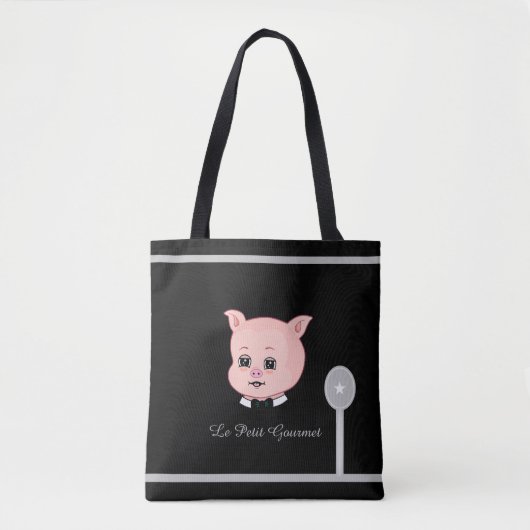 Schattig gourmet biggetje tote bag (Voorkant)