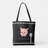 Schattig gourmet biggetje tote bag (Achterkant)