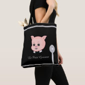 Schattig gourmet biggetje tote bag (Dichtbij)