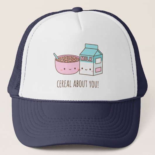 Schattig Graan Over Jou Doodle Voor Haar Trucker Pet (Voorkant)