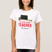 Schattig grappig beste leraar ooit aangepaste t-sh t-shirt (Voorkant)