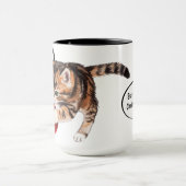 Schattig Grappig Blijf Uit de Kerstboom Kitten Mok (Midden)