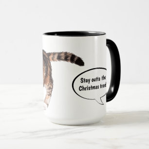 Schattig Grappig Blijf Uit de Kerstboom Kitten Mok