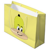 Schattig Grappig Cartoon Gezicht Groot Cadeauzakje (Voorkant Gekanteld)