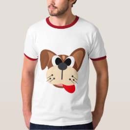 Schattig Grappig Cartoon Hondengezicht T-shirt