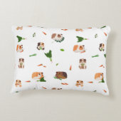 Schattig Grappig Cavia Huisdier Patroon Accent Kussen (Achterkant)