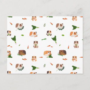 Schattig Grappig Cavia Huisdier Patroon Briefkaart