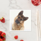 Schattig grappig duits herder portret servetten (Insitu)
