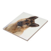 Schattig grappig duits herder portret tegeltje (Zijkant)