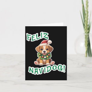 Schattig Grappig Feliz Navidad Navidog Hond Liefhe Kaart
