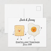 Schattig Grappig Gelukkig Toast Eggcelent Samen Briefkaart (Voorkant / Achterkant)