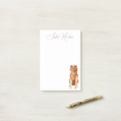 Schattig Grappig Gepersonaliseerde Golden Retrieve Post-it® Notes (Op bureau)