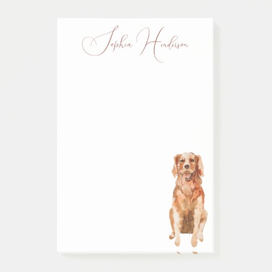 Schattig Grappig Gepersonaliseerde Golden Retrieve Post-it® Notes (Voorkant)