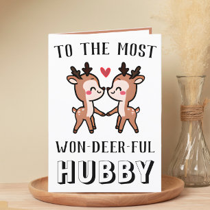 Schattig grappig hert bok prachtige man verjaardag bedankkaart
