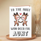 Schattig grappig hert bok prachtige tante verjaard bedankkaart