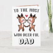 Schattig grappig hert bok prachtige vader verjaard bedankkaart (Voorkant)