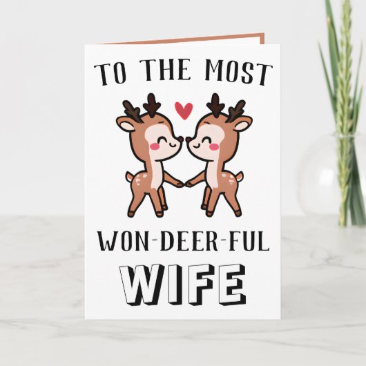 Schattig grappig hert bok prachtige vrouw verjaard bedankkaart (Voorkant)