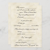 Schattig, Grappig Huwelijksadvies voor Bruid & Bru Advieskaart (Voorkant / Achterkant)