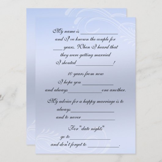 Schattig, grappig huwelijksadvies voor bruid en br advieskaart (Voorkant / Achterkant)