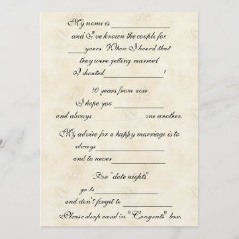 Schattig, grappig huwelijksadvies voor bruid en br advieskaart