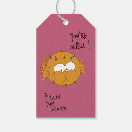 Schattig Grappig Je Bent Prima Kogelvis Pun Cadeaulabel