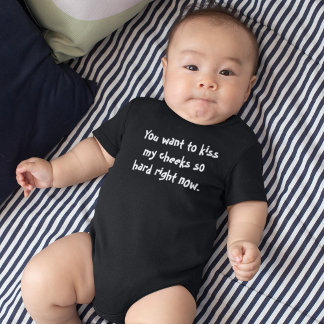 Schattig Grappig Je Wil Mijn Wangen Kussen Romper