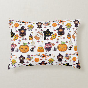 Schattig Grappig Kawaii Halloween Patroon Accent Kussen