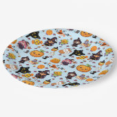 Schattig Grappig Kawaii Halloween Patroon Papieren Bordje (Gekanteld)