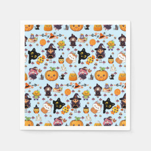 Schattig Grappig Kawaii Halloween Patroon Servet