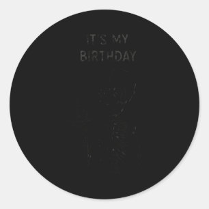 Schattig Grappig Kawaii Skelet Verjaardag Schedel Ronde Sticker