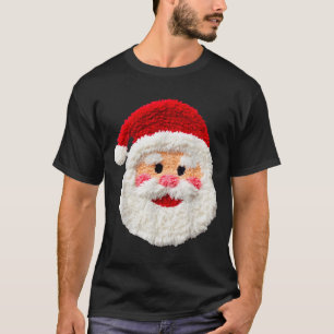 Schattig Grappig Keurig Nep Garens Kerstman Gezich T-shirt