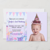 Schattig Grappig | Kinderen Foto Verjaardag Kaart (Voorkant)