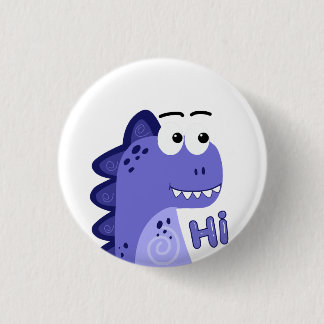 Schattig Grappig Klein Dino Ronde Button 3,2 Cm