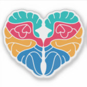 Schattig Grappig kleurrijk Liefde Sticker (Voorkant)