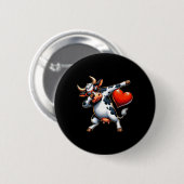 Schattig Grappig Koel Koe Dabbing Hart Valentijnsd Ronde Button 5,7 Cm (Voorkant /achterkant)