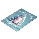 Schattig, grappig, konijn, kawaii stijl notitieboek (Linkerzijde)