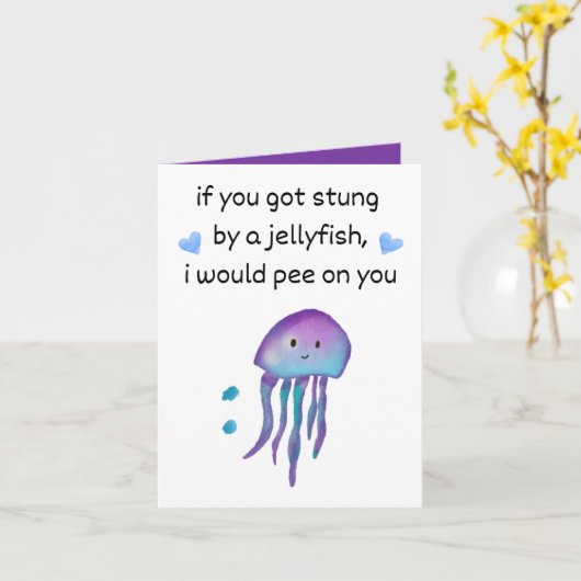 schattig grappig liefde romance vriendschap kwal p kaart (Gele Bloem)