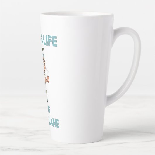 schattig grappig luiaard latte mok (Rechts)