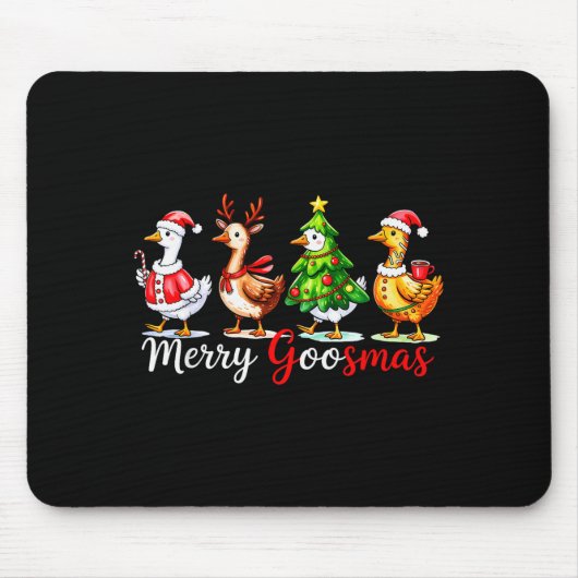 Schattig Grappig Merry Goosmas Domme Gans Rendier  Muismat (Voorkant)