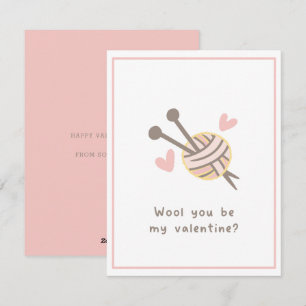 Schattig Grappig Romantisch Wol jij mijn Valentijn Feestdagenkaart
