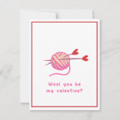 Schattig Grappig Romantisch Wol jij mijn Valentijn Feestdagenkaart (Voorkant)